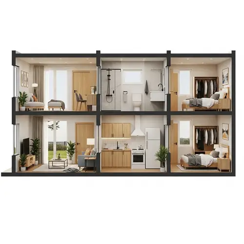 Prefabricated Building Cross-Section Visualization