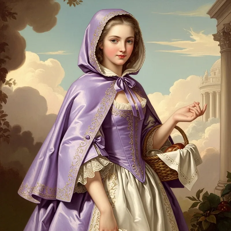Beautiful Little Purple Riding Hood Art