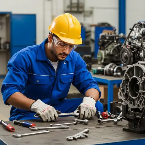 Experienced Male Mechanical Maintenance Technician in Workshop