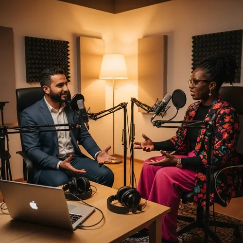 Multicultural Podcast Conversation: Middle-Eastern Man & Black Woman