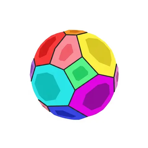 Celestial Extraterrestrial Planet with Eight Colorful Landmasses