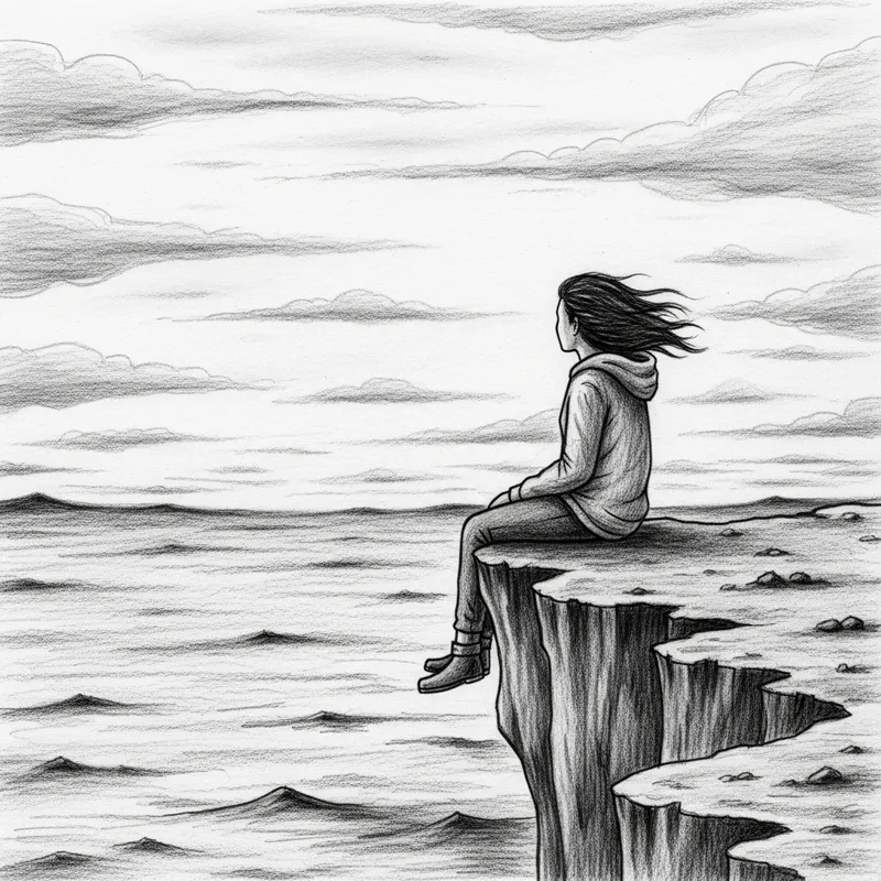 Captivating Melancholic Solitude Sketch Captivating Melancholic Solitude Sketch