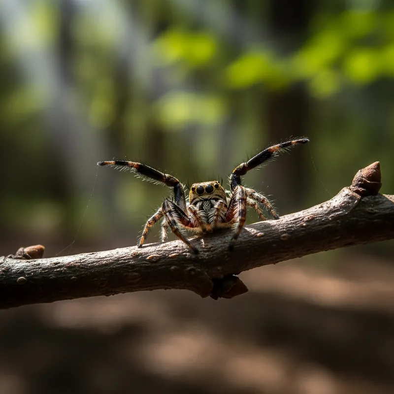 Detailed Jumping Spider Mating Dance Image