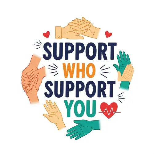 Creative Typography Banner Design | Support Who Support You