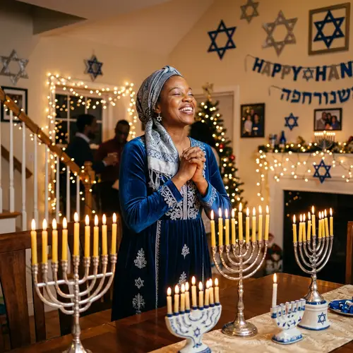 Joyful Hanukkah Celebration in USA