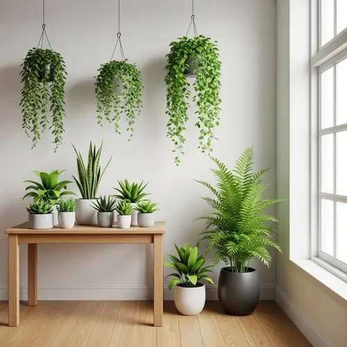 Minimalist Indoor Plants: Serene Minimalist Setting