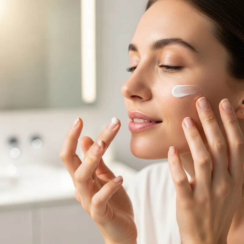 Clean Beauty Skincare Routine | Woman Applying Face Cream