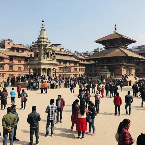Nepalese Gathering at Durbar Square - Vibrant Culture & Architecture