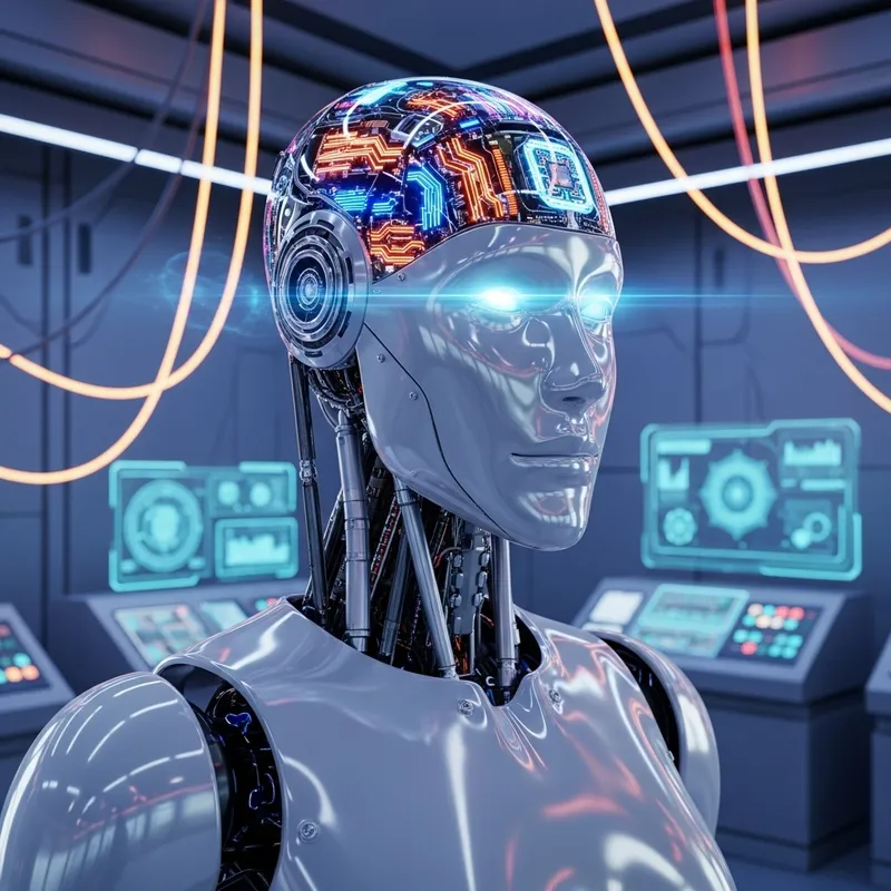 AI Robot Connected to Quantum Computing | Cutting-edge Design