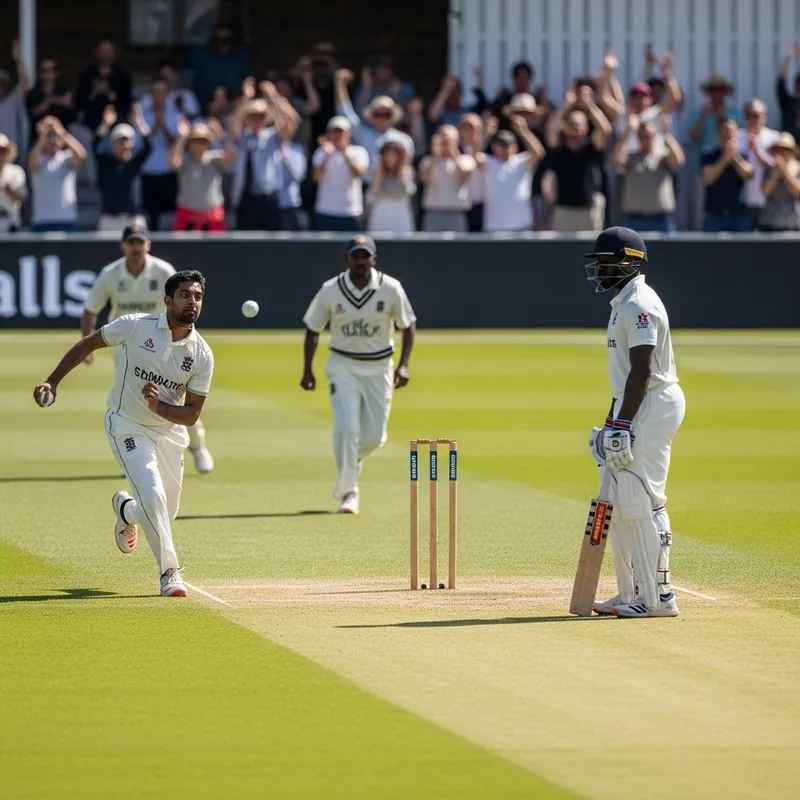 Exciting Cricket Match Scene with Diverse Players | Outdoor Spectacle Exciting Cricket Match Scene with Diverse Players | Outdoor Spectacle