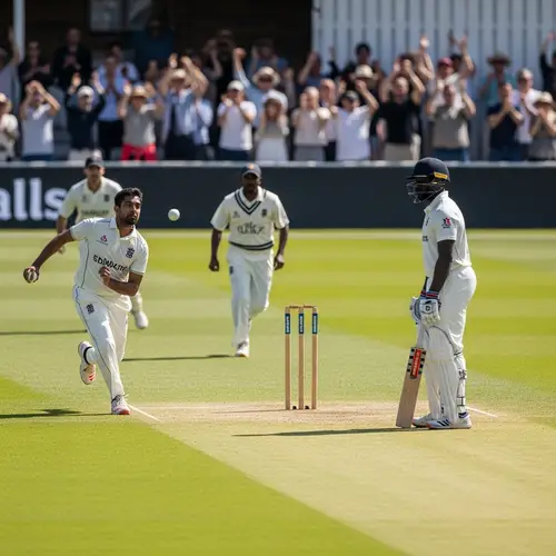 Exciting Cricket Match in Progress | Spectacular Outdoor Scene