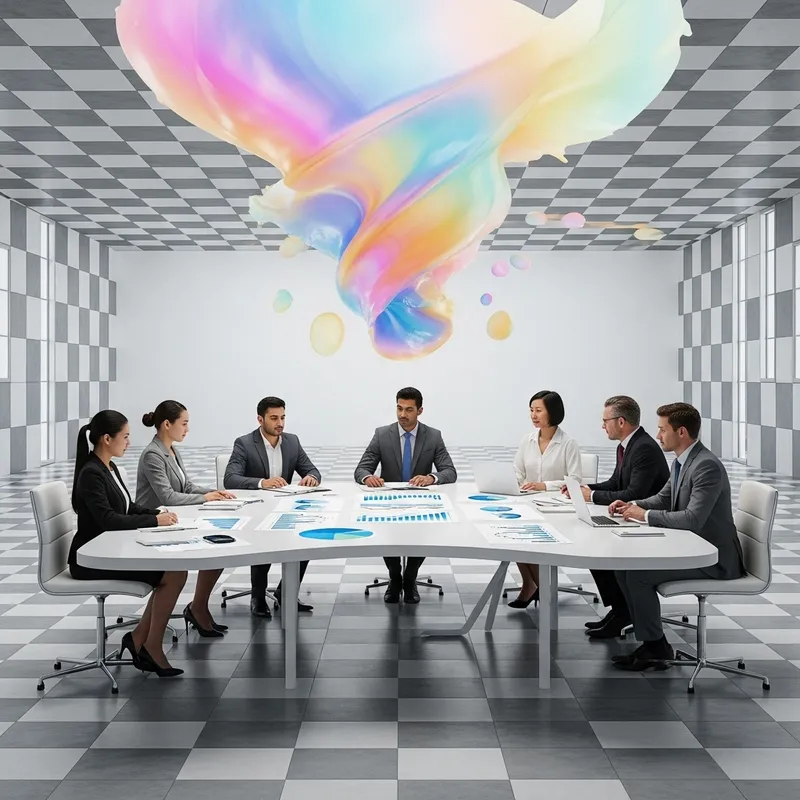 Unique Abstract Business Meeting Visuals