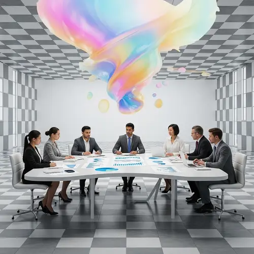 Unique Abstract Business Meeting Visuals