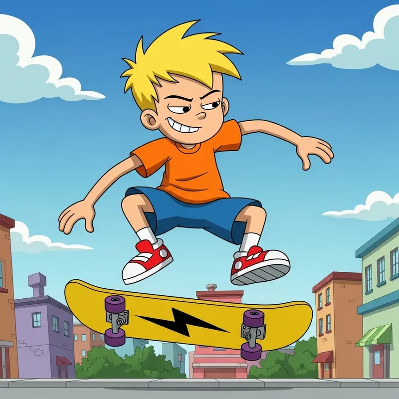 Bart Simpson Skateboarding