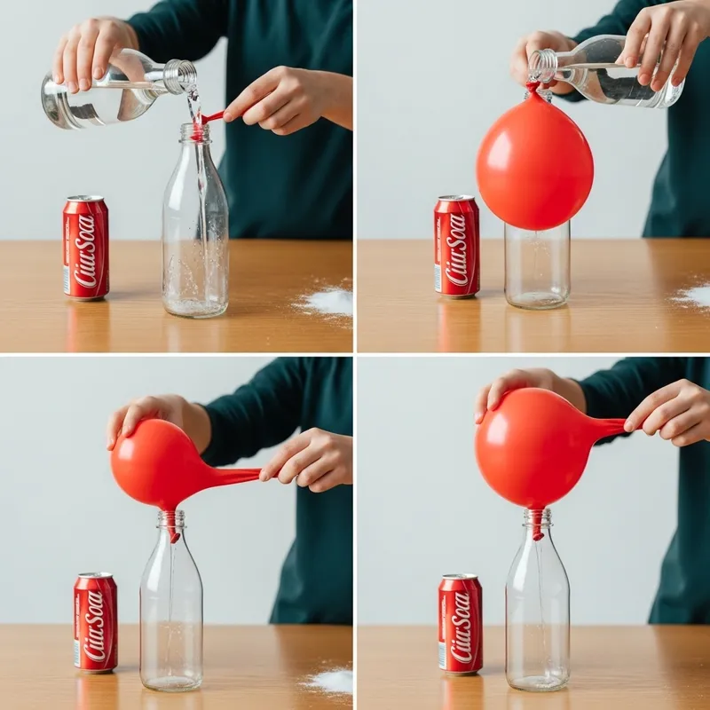 DIY Science Experiment: Vinegar Balloon Inflation Reaction