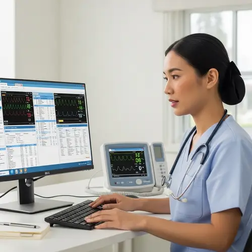 South East Asian Female Nurse in Telehealth Session