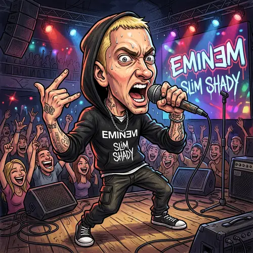 Eminem Funny Caricature - Laugh Out Loud!