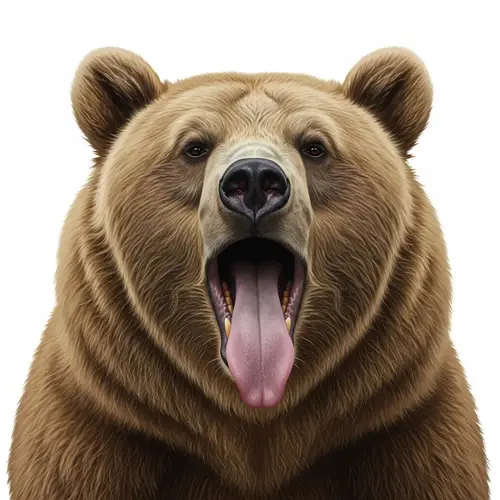 Adorable Bear Close-Up with Tongue Out