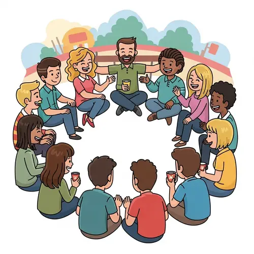 Diverse Group Sharing Laughter in Playful Setting