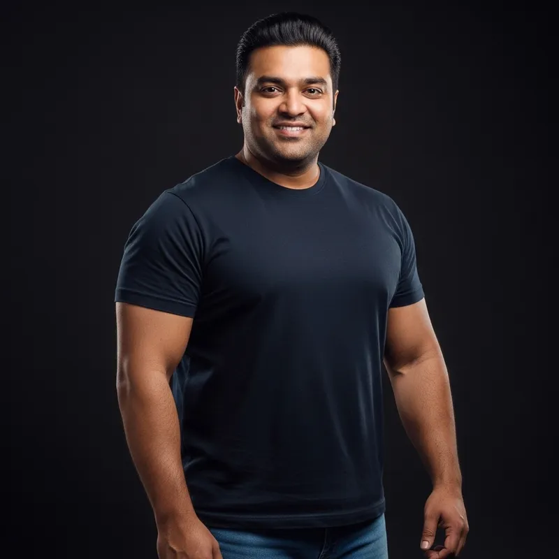 Confident South Asian Man in Casual Attire | Big and Muscular Build