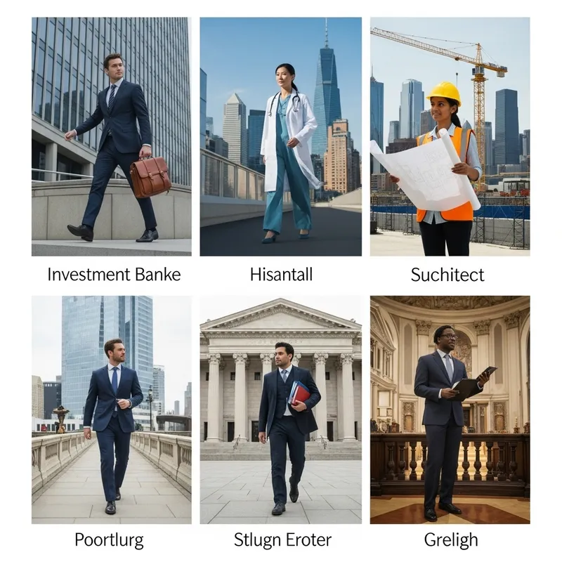 Elegant Upper Class Workers in Diverse Professions Elegant Upper Class Workers in Diverse Professions