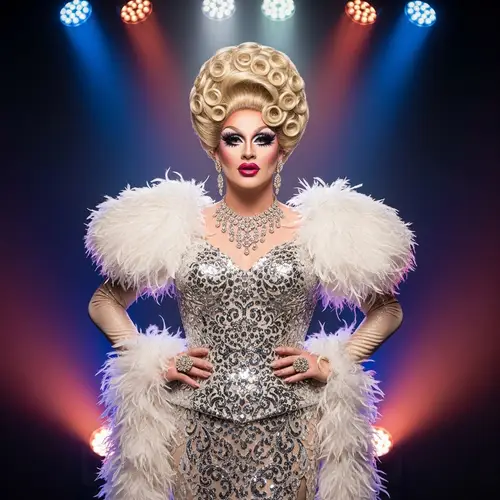 Glamorous Drag Queen in Elaborate Costume | Stage Spotlight