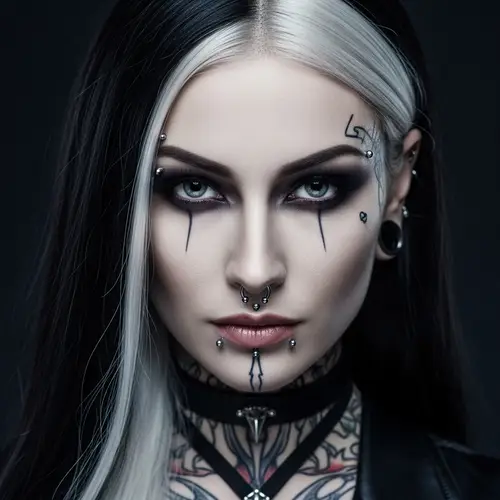 Frigid Elegance: Portrait of Confidence in Noir Style