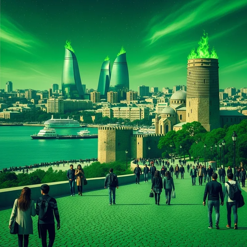 Green Baku: A Magical Realm Cityscape - Azerbaijan Green Baku: A Magical Realm Cityscape - Azerbaijan