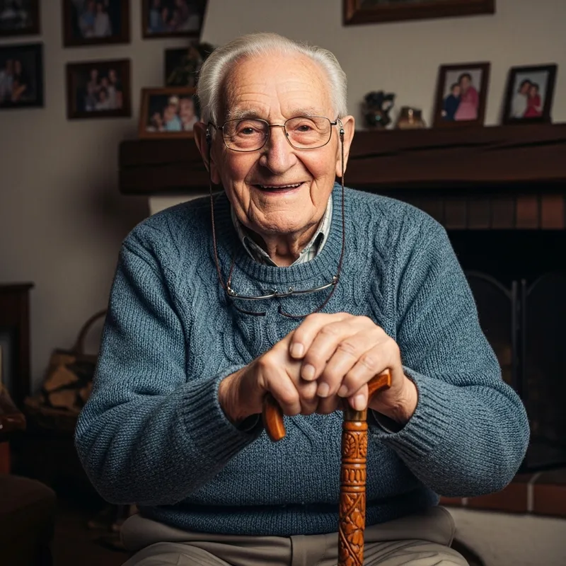 Happy Elderly Man Smiling Happy Elderly Man Smiling