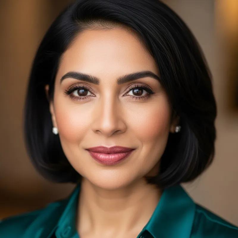 Close-up Elegant South Asian Woman in Her 40s