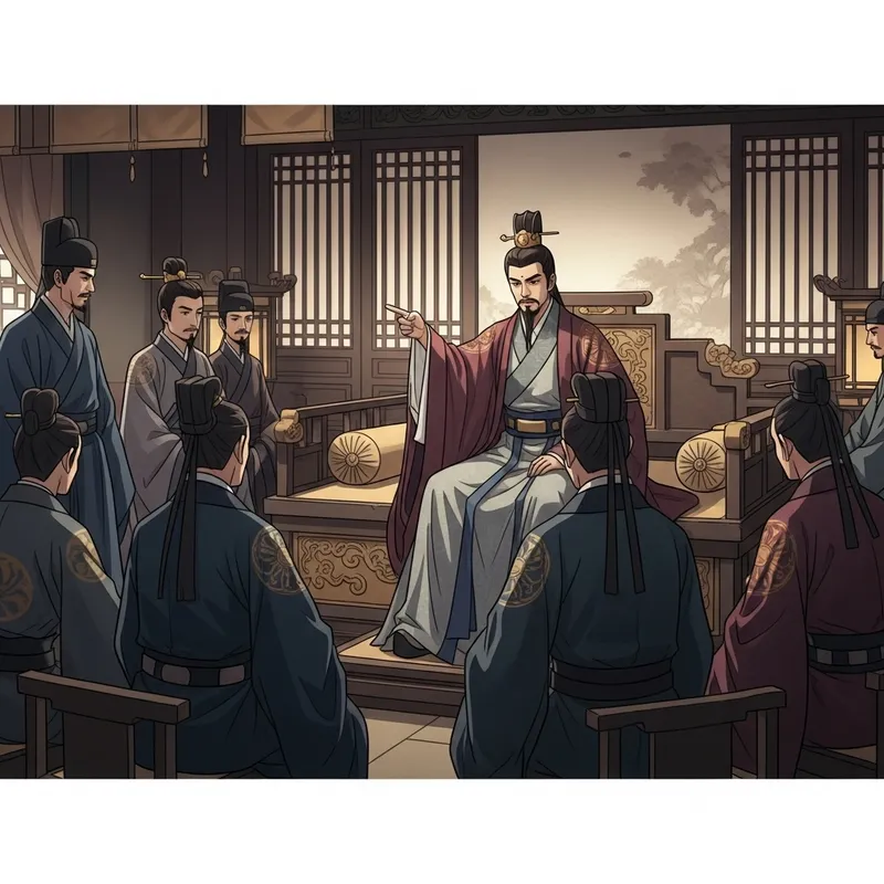 Song Dynasty Asian King Portrait Close-up | Palace Scene