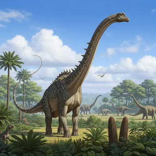 Diplodocus - Ancient Dinosaur Species in Natural Habitat