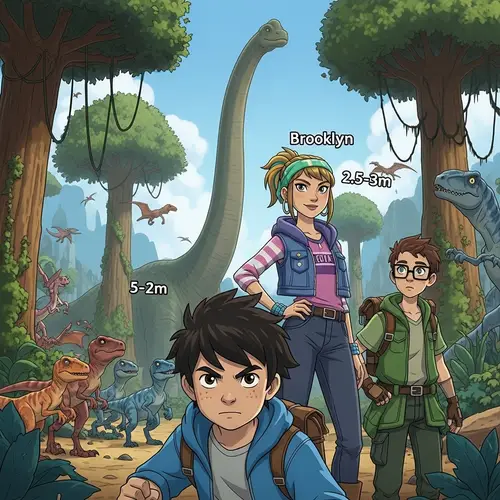 Adventure Series Characters in Prehistoric Environment