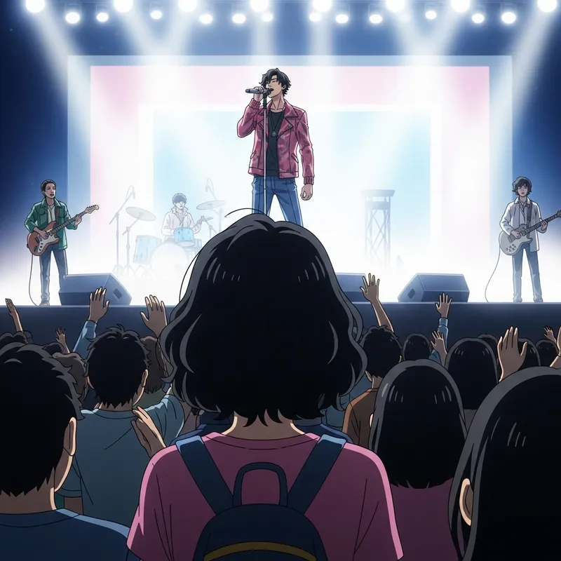 Enchanting Disney Style Image of a Girl at Harry Styles Concert