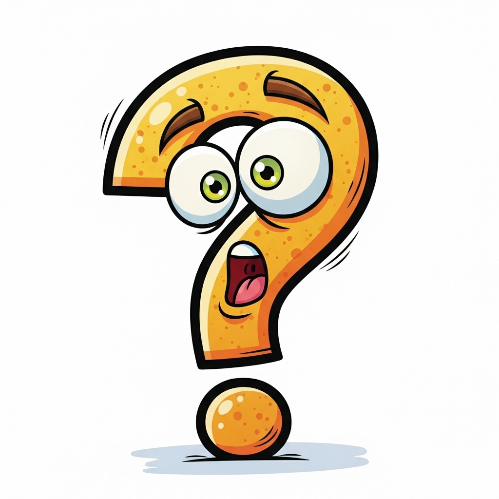 Cartoon Question Mark Expressing Shock | AI Art Generator | Easy-Peasy.AI, image size:1024x1024