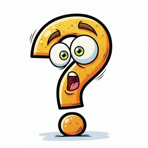 Vivid Cartoon Question Mark Illustration