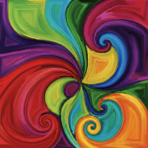 Unity in Vibrant Colors - Abstract Harmony Symbol