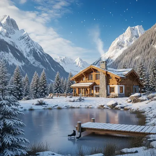 Picturesque Chalet in Mountain Setting