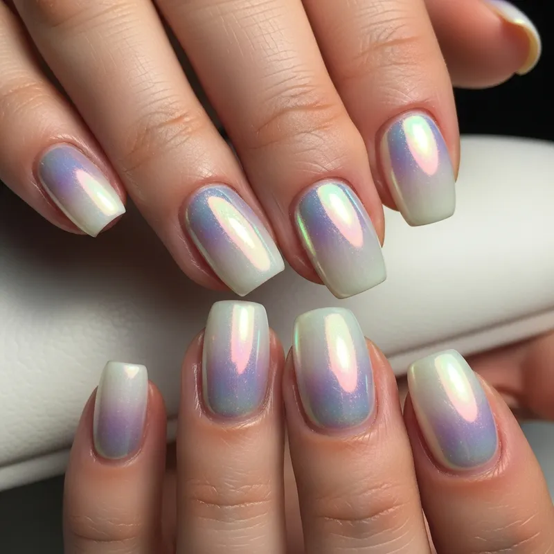 Iridescent Pearl Manicure: Sea-Inspired Nail Art