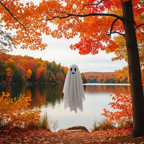 Enchanting Ghost Floating Above Picturesque Lake