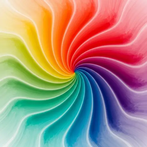 Swirling Pattern Transitioning Through 12 Colors in 60 Seconds