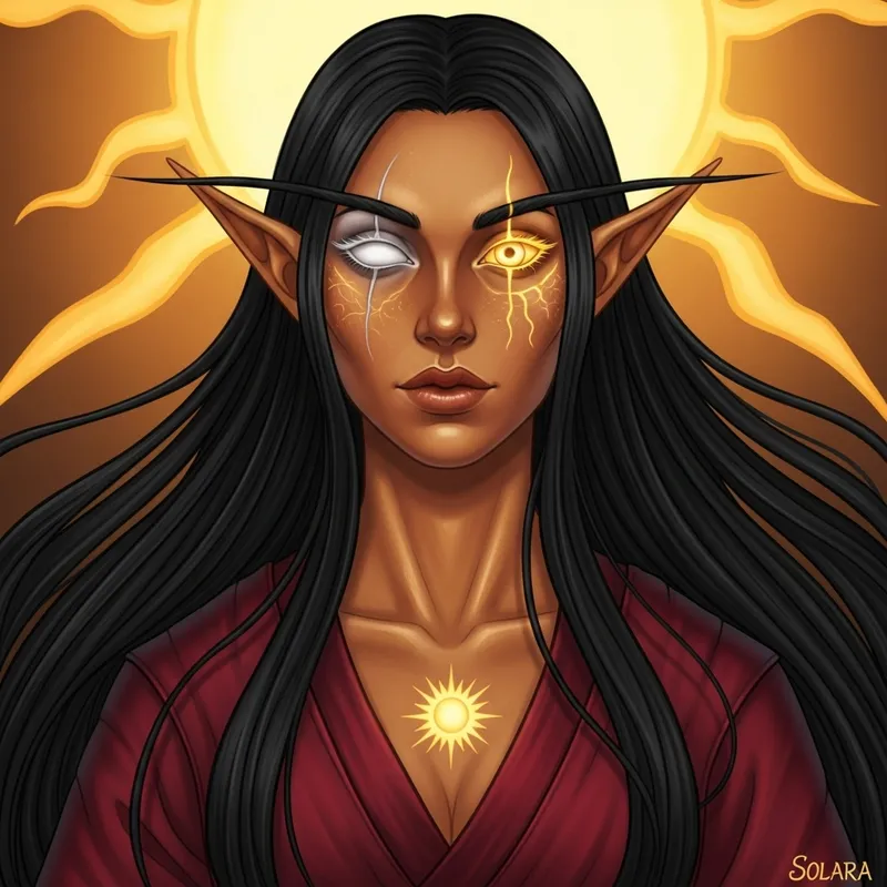 Solara: Radiant Sun-Elf Character Art Solara: Radiant Sun-Elf Character Art