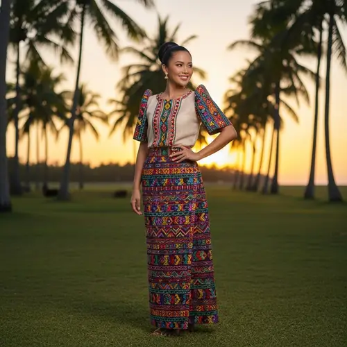 Traditional Filipina Outfit Reflecting Philippine Heritage