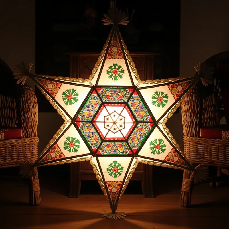 Indigenous Material Parol: Filipino Star-Shaped Lantern