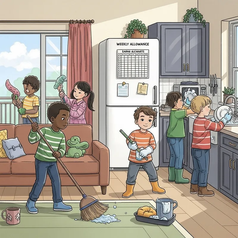 Teaching Kids Responsibility Through Chores & Allowance