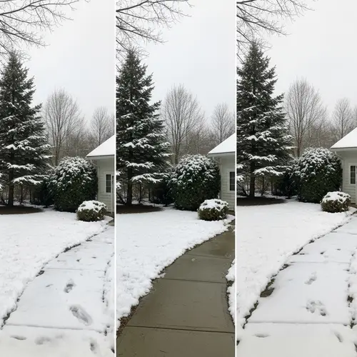Winter Yard Transformation Captured in DSLR Quality