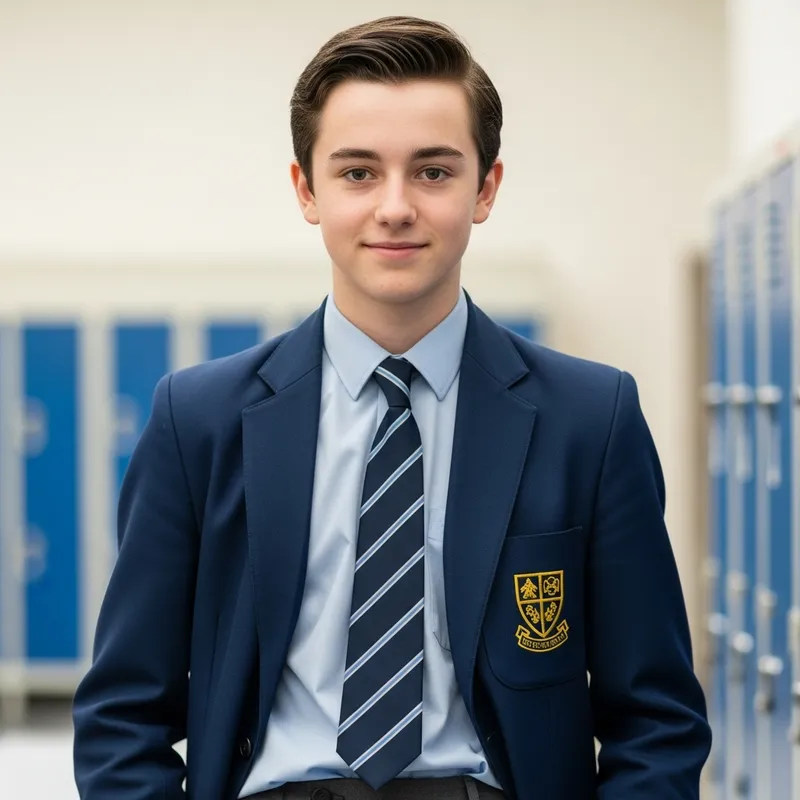 Schoolgirl in Proper Uniform