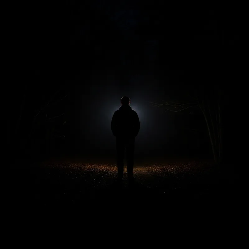 Alone in Dark Shadow: A Captivating Image of Solitude Alone in Dark Shadow: A Captivating Image of Solitude