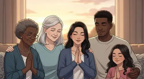 Multicultural Family Gratitude & Hope | Heartwarming Scene