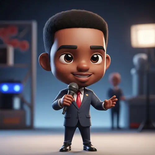 Chibi Pixar Barack Obama Artwork for Motivating Speech